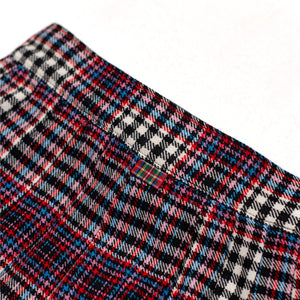 Plaid Pleated Mini Wrap Skirt