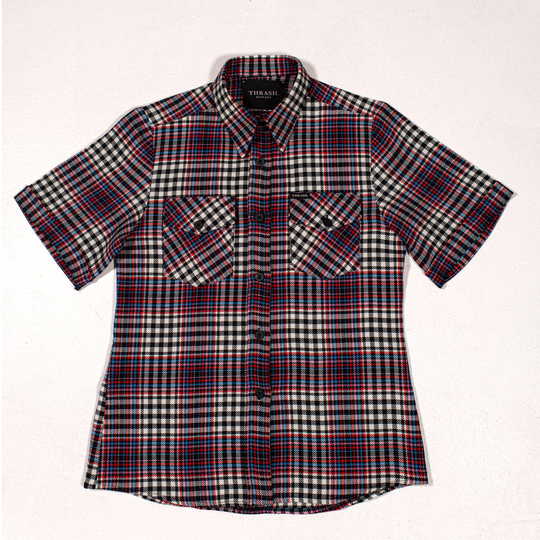 Plaid Short Sleeve Button Up Shirt