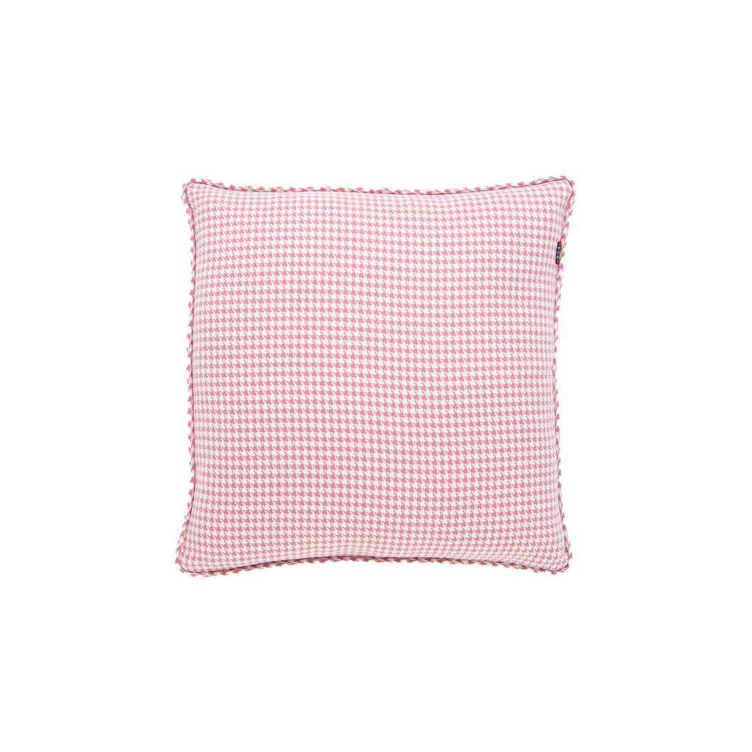 Pink houndstooth Throw Pillow