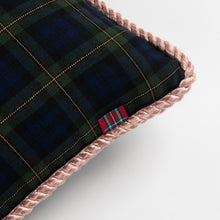 Load image into Gallery viewer, Navy Tartan Throw Pillow
