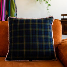 Load image into Gallery viewer, Navy Tartan Throw Pillow

